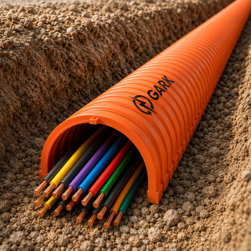 HDPE DWC Half round pipe- Gark Polyplast